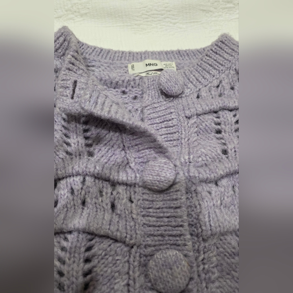 Mango Women's Light Purple Cardigan